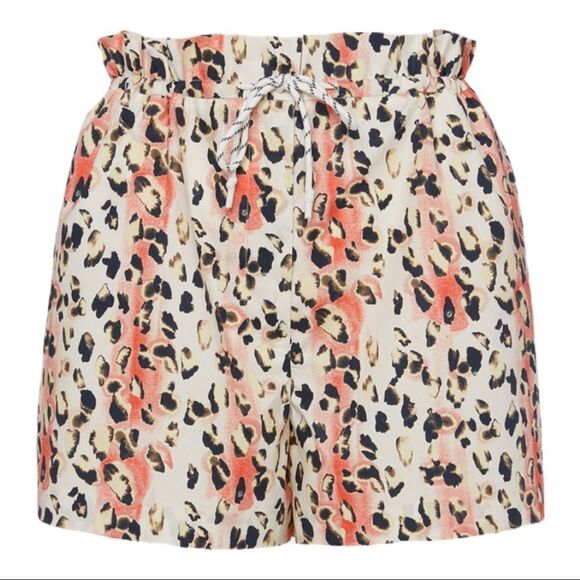 NWT Remain Birger Christensen Camille Loose Fit Drawstring Leopard Shorts - Picture 4 of 12
